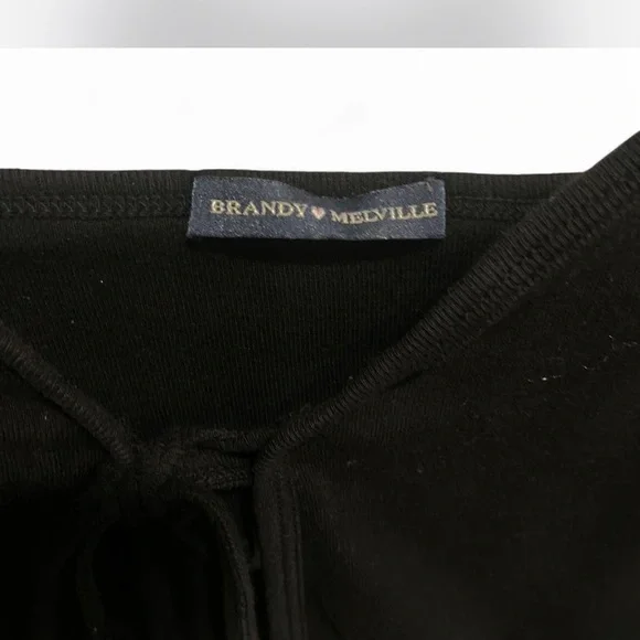 Brandy Melville Black Tie-Front Camisole - Picture 3 of 5